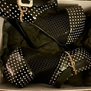 Black and White Polka Dot Heels